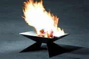 Feuerschale "EDO" mit Grillrost, 66 x 33 cm, silber/schwarz