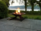 Feuerschale "EDO" mit Grillrost, 66 x 33 cm, silber/schwarz Bild 4