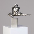 Kunstobjekt Skulptur  Jordan , 34 x 34 x 20 cm, platin-finish