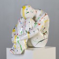 Casablanca Skulptur "Thinking Man", 37 cm, weiß/bunt