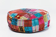 Sitzkissen Patchwork "Velvet Round", 59 cm, mehrfarbig