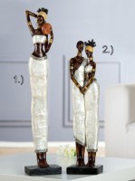 Afrikanische Figur  Masai Lady mit Krug , 50 cm, Abb. 1.)