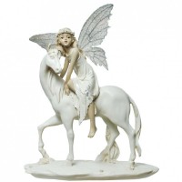 Deko Elfe auf Pferd, 23 cm, wetterfest