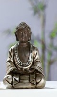Buddha Figur, sitzend, 19 cm