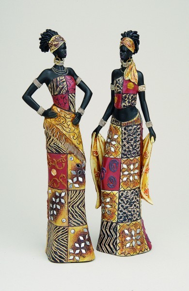 Wurm Deko Afrika Figuren "Massai Ladies", 2-teiliges Set, je 35 cm