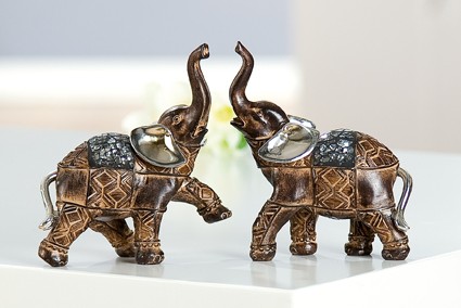 Deko afrika elefanten figuren "mosaik", 2 teiliges set ... Dekoration wohnzimmer afrika