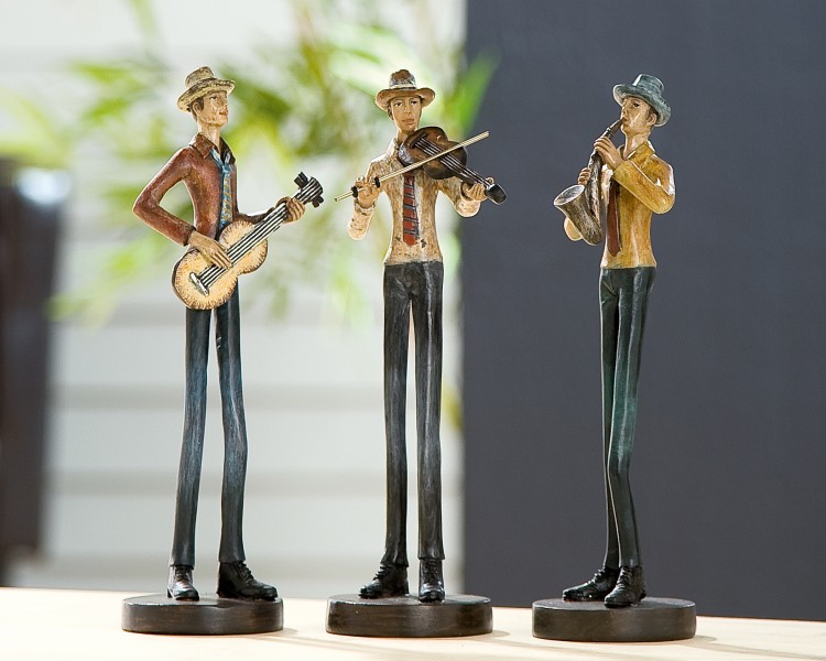 Gilde Figuren "Stra&szlig;enmusikanten", 3-teiliges Set, 24 cm