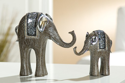 Deko afrika elefanten figuren "ghana", 2 teiliges set ... Dekoration wohnzimmer afrika